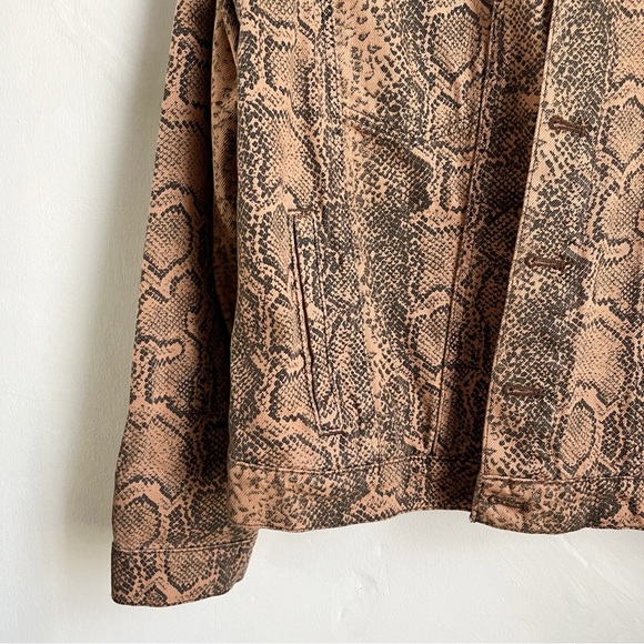 Free People Snake Print Trucker Jacket - Picture 3 of 13